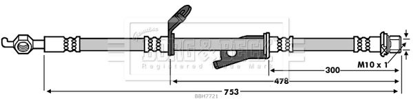 BORG & BECK Тормозной шланг BBH7721